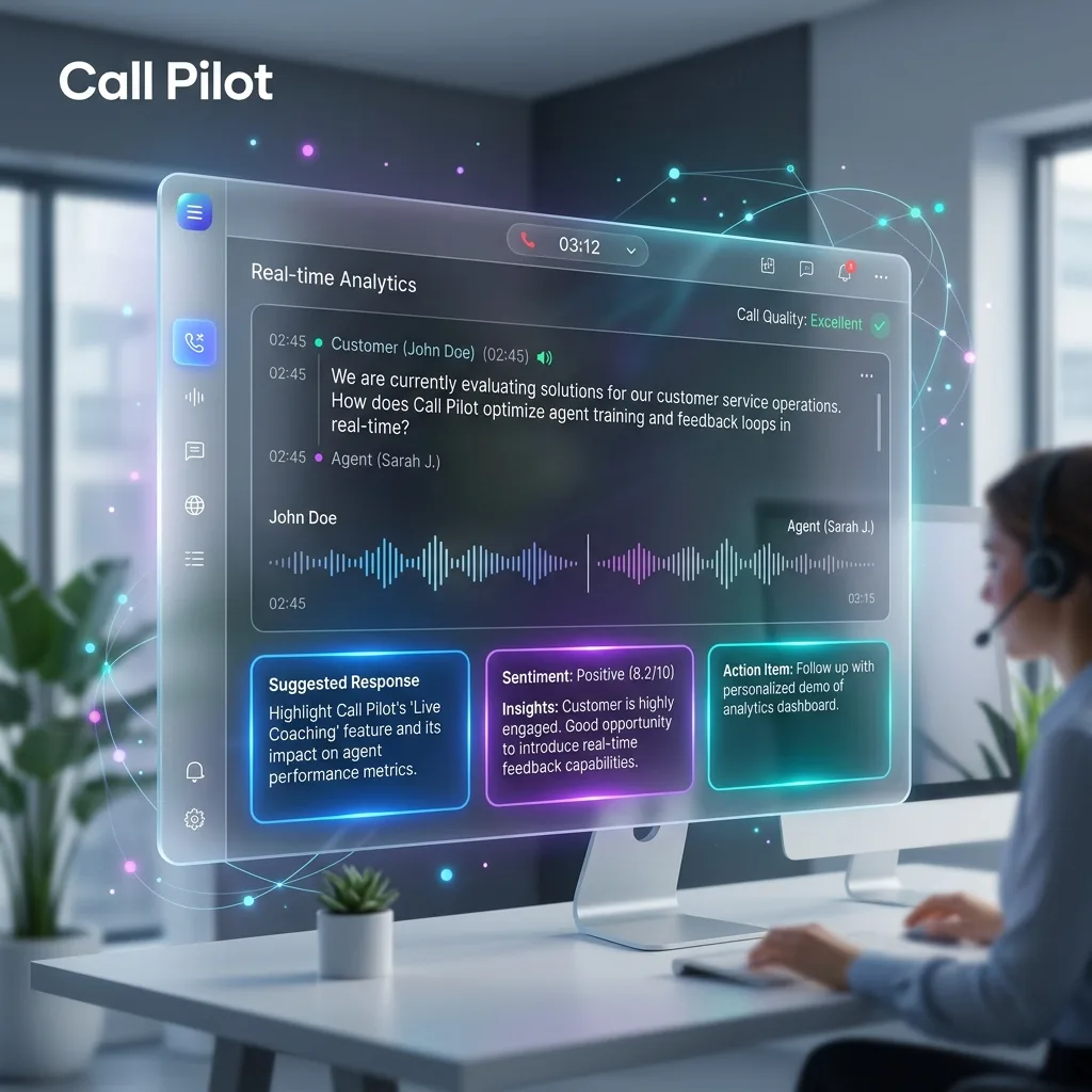 PilotCall live coaching interface dashboard preview.